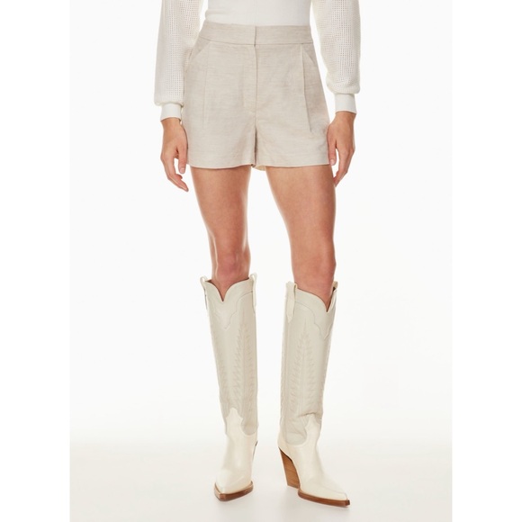 Aritzia Wilfred Fable Linen Short 3” Natural Ecru Size 4 - Picture 3 of 8